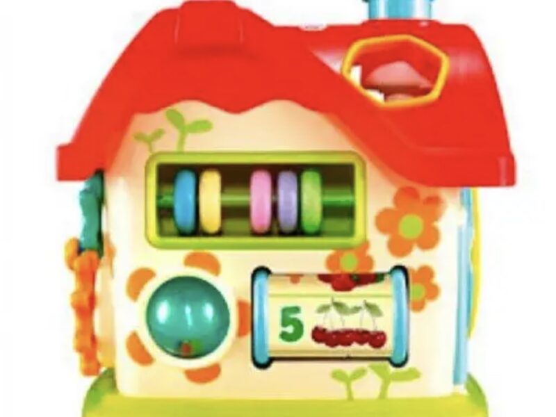 Сортер будиночок Limo Toy M 0001 U/R розвиваючий з цифрами, фігурами, годинником, звуком та тріскачкою Код: M 0001 U/R