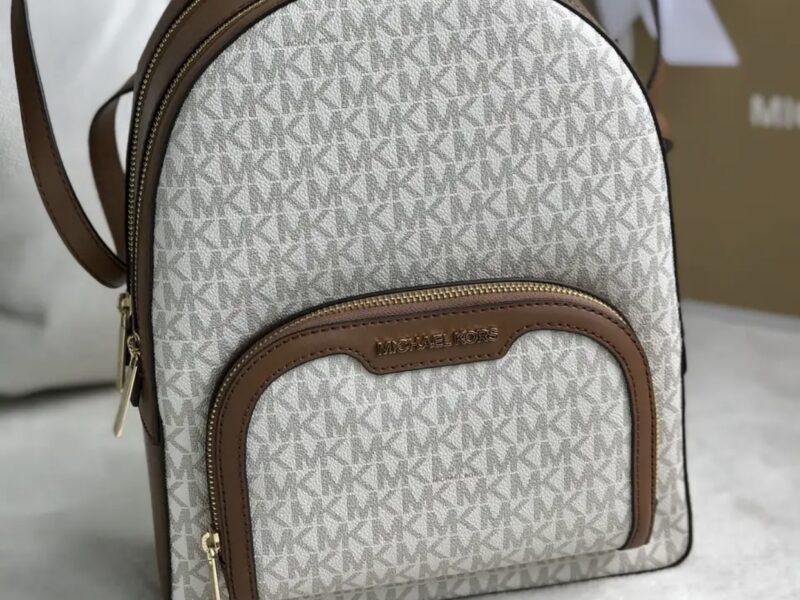 Рюкзак жіночий Michael Kors оригінал Jaycee Medium Logo Backpack білий в лого Код: 617
