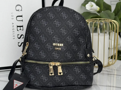 Жіночий чорний рюкзак Guess Гесс LUX Стильні жіночі рюкзаки та сумки Код: 20432-1