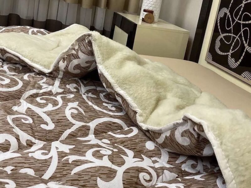 Ковдра зимова з відкритим хутром полікоттон Євро Розмір 200х215 см ±5%