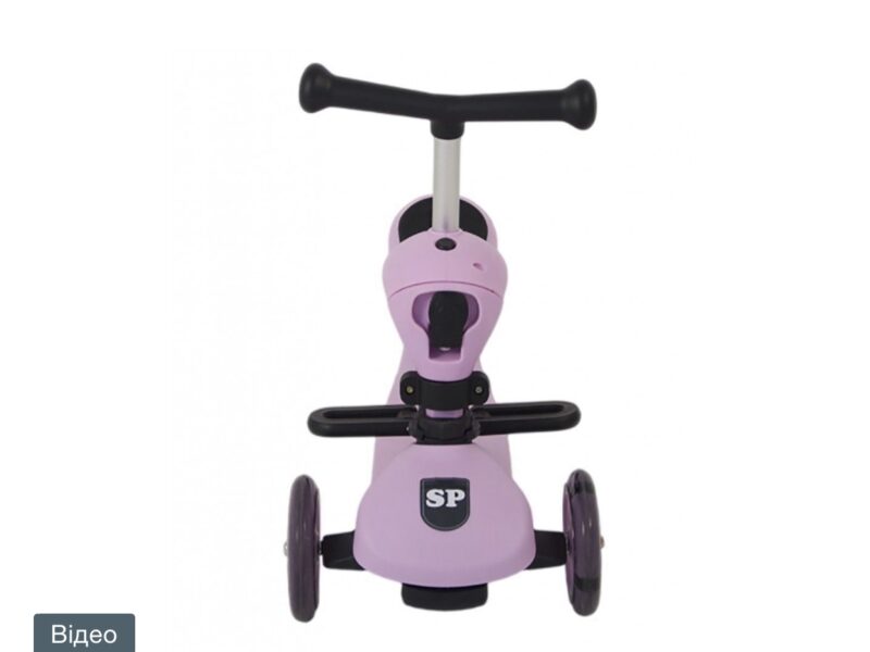 Самокат трансформер дитячий триколісний 2в1 Spoko SP-322 рожевий (42401024)