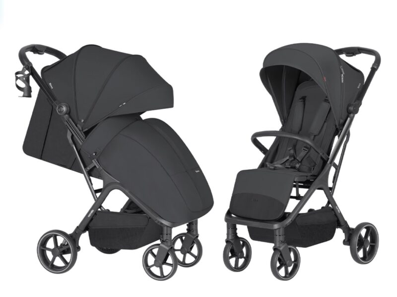 Carrello Nova Plus 2025 CRL-5524 прогулочная коляска с автоматическим складыванием (увеличенные колеса, чехол на ножки с молнией) • Marengo Grey