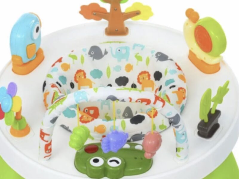 Розвиваючий центр - стрибунець 3в1 зі столиком - конструктором (музика, світло, дуга з іграшками) (M 6243-8) Код: M 6243-8