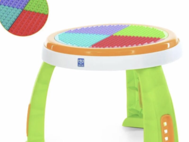 Розвиваючий центр - стрибунець 3в1 зі столиком - конструктором (музика, світло, дуга з іграшками) (M 6243-4) Код: M 6243-4